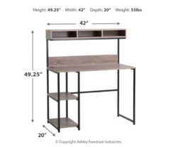 Daylicrew 2-Shelf Home Office Desk & Hutch -Storage supplies store 810542286 3