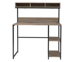 Daylicrew 2-Shelf Home Office Desk & Hutch -Storage supplies store 810542286 5