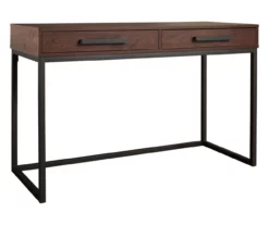Horatio Brown & Gunmetal Wood Desk