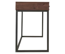 Horatio Brown & Gunmetal Wood Desk -Storage supplies store 810542288 6