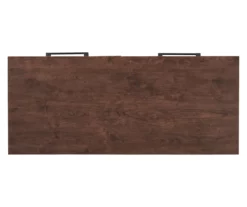 Horatio Brown & Gunmetal Wood Desk -Storage supplies store 810542288 7