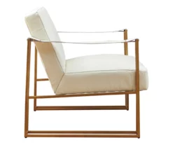 Kleemore Ostrich Embossed Leather Accent Chair -Storage supplies store 810542293 2