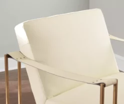 Kleemore Ostrich Embossed Leather Accent Chair -Storage supplies store 810542293 4