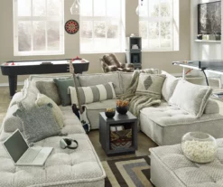 Bales Checkered Taupe Upholstered Accent Chair -Storage supplies store 810542299 10