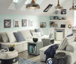 Bales Checkered Taupe Upholstered Accent Chair -Storage supplies store 810542299 14