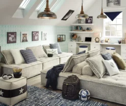 Bales Checkered Taupe Upholstered Accent Chair -Storage supplies store 810542299 15