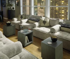 Bales Checkered Taupe Upholstered Accent Chair -Storage supplies store 810542299 16