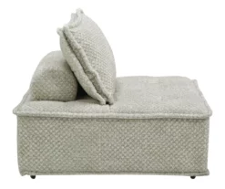 Bales Checkered Taupe Upholstered Accent Chair -Storage supplies store 810542299 3