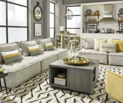 Bales Checkered Taupe Upholstered Accent Chair -Storage supplies store 810542299 6