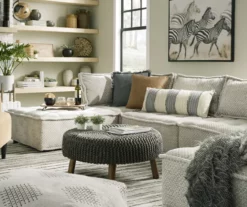 Bales Checkered Taupe Upholstered Accent Chair -Storage supplies store 810542299 8