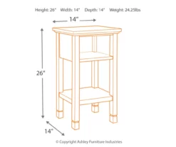 Signature Design By Ashley Marnville Accent Table With USB Ports -Storage supplies store 810542308 2