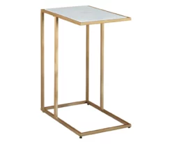 Lanport White Marble C Side Table