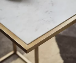 Lanport White Marble C Side Table -Storage supplies store 810542314 7