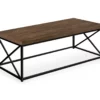Brown Reclaimed Wood Look Coffee Table -Storage supplies store 810542382 2 1