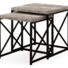 Monarch Reclaimed Wood Look 2-Piece Nesting Table Set -Storage supplies store 810542383 2