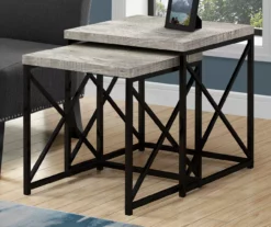 Monarch Reclaimed Wood Look 2-Piece Nesting Table Set 20 Monarch Reclaimed Wood Look 2-Piece Nesting Table Set -Storage supplies store 810542384 1