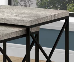 Monarch Reclaimed Wood Look 2-Piece Nesting Table Set 21 Monarch Reclaimed Wood Look 2-Piece Nesting Table Set -Storage supplies store 810542384 3