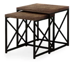 Monarch Reclaimed Wood Look 2-Piece Nesting Table Set 16 Monarch Reclaimed Wood Look 2-Piece Nesting Table Set -Storage supplies store 810542385 2
