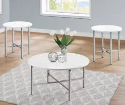 Monarch Round 3-Piece Occasional Table Set -Storage supplies store 810542402 1