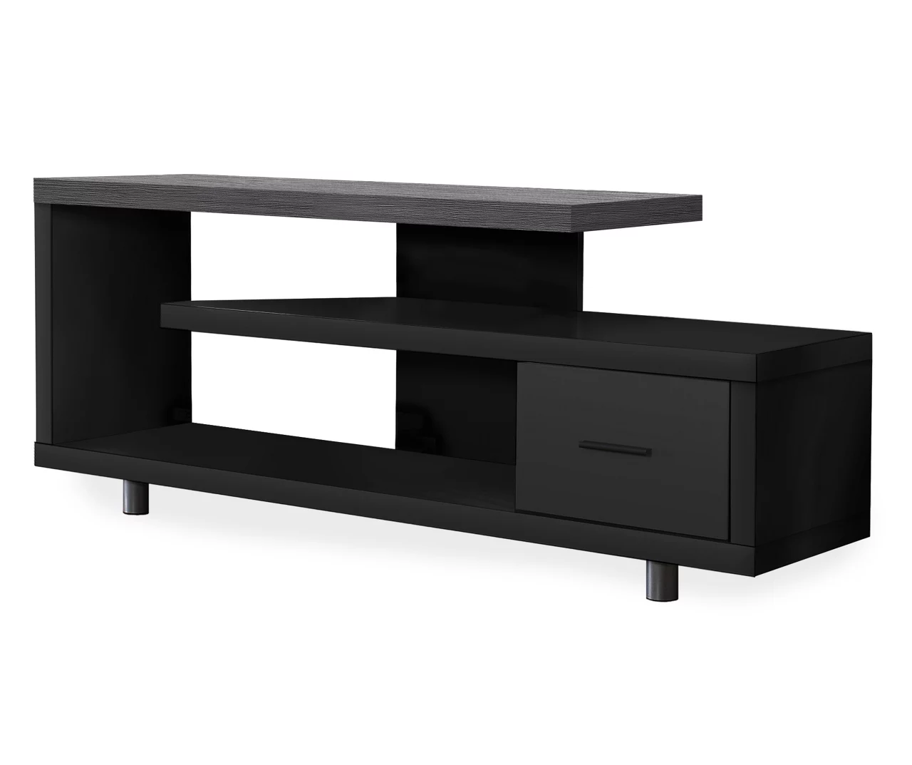 60" Black & Gray Top TV Stand 3 60" Black & Gray Top TV Stand