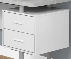 Monarch Metal 3-Drawer L-Shaped Computer Desk -Storage supplies store 810542417 3