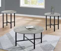 Monarch Round 3-Piece Occasional Table Set -Storage supplies store 810542425 1