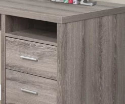 Monarch Metal 2-Drawer L-Shaped Computer Desk -Storage supplies store 810542429 3