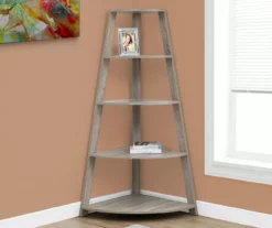 Monarch 4-Shelf Etagere Corner Bookcase -Storage supplies store 810542452 1