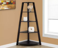 Monarch 4-Shelf Etagere Corner Bookcase -Storage supplies store 810542456 1