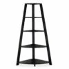 Monarch 4-Shelf Etagere Corner Bookcase