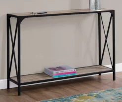 Monarch Metal X-Shaped Console Table 15 Monarch Metal X-Shaped Console Table -Storage supplies store 810542457 1