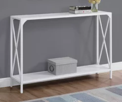 Monarch Metal X-Shaped Console Table 12 Monarch Metal X-Shaped Console Table -Storage supplies store 810542458 1