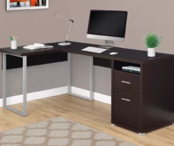 Monarch Metal 2-Drawer L-Shaped Computer Desk -Storage supplies store 810542511 1