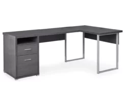 Monarch Metal 2-Drawer L-Shaped Computer Desk