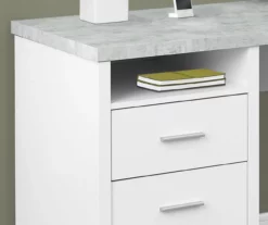 Monarch Metal 2-Drawer L-Shaped Computer Desk -Storage supplies store 810542513 3