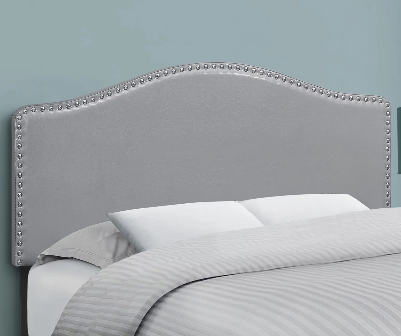 Monarch Faux Leather Button Tufted Headboard 8 Monarch Faux Leather Button Tufted Headboard - Image 6