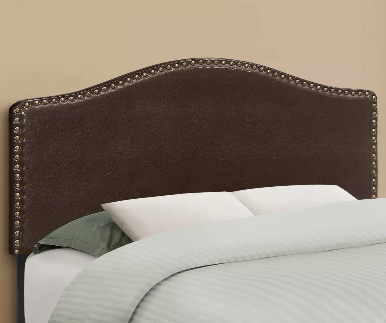 Monarch Faux Leather Button Tufted Headboard 11 Monarch Faux Leather Button Tufted Headboard - Image 9