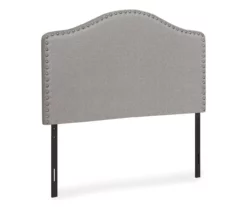 Monarch Linen Nailhead Trim Headboard -Storage supplies store 810542523 2