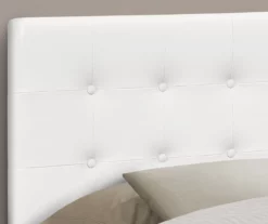 Monarch Faux Leather Button Tufted Headboard 35 Monarch Faux Leather Button Tufted Headboard -Storage supplies store 810542526 3