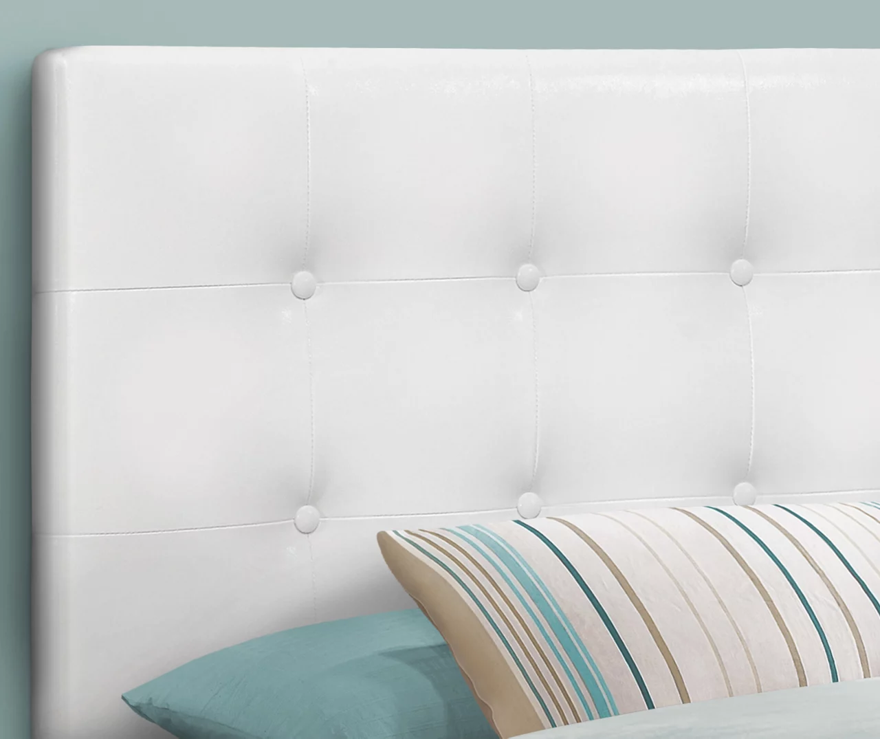 Monarch Faux Leather Button Tufted Headboard 13 Monarch Faux Leather Button Tufted Headboard - Image 11