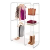 White Double-Rod Open Closet -Storage supplies store 810542680