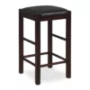 Bay Espresso Faux Leather & Wood Counter Stools, 2-Pack -Storage supplies store 810543043 1