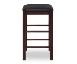 Bay Espresso Faux Leather & Wood Counter Stools, 2-Pack -Storage supplies store 810543043 3