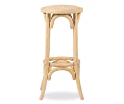 Franklin 30" Backless Woven Ratten Bar Stool -Storage supplies store 810543045 3
