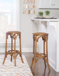Franklin 30" Backless Woven Ratten Bar Stool -Storage supplies store 810543046 2