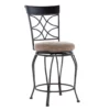 Jones Brown Curved Metal Upholstered Swivel Counter Stool 1 Jones Brown Curved Metal Upholstered Swivel Counter Stool -Storage supplies store 810543049 1