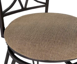 Jones Brown Curved Metal Upholstered Swivel Counter Stool -Storage supplies store 810543049 5