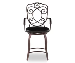 Nate Bronze Faux Leather Upholstered Crested Back Counter Stool 9 Nate Bronze Faux Leather Upholstered Crested Back Counter Stool -Storage supplies store 810543051 3