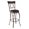 Memphis Black Metal & Brown Faux Leather Circle Back Bar Stool 1 Memphis Black Metal & Brown Faux Leather Circle Back Bar Stool -Storage supplies store 810543052 A0 1