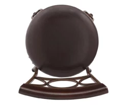 Memphis Black Metal & Brown Faux Leather Circle Back Bar Stool 21 Memphis Black Metal & Brown Faux Leather Circle Back Bar Stool -Storage supplies store 810543052 A4 6